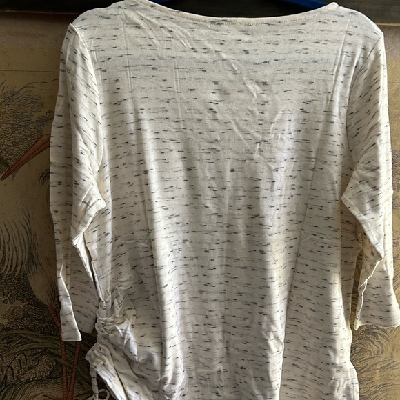 New J Jill Pure Jill Cotton Blend Neutral Top SZ Large Petite or Regular Large - Picture 10 of 11